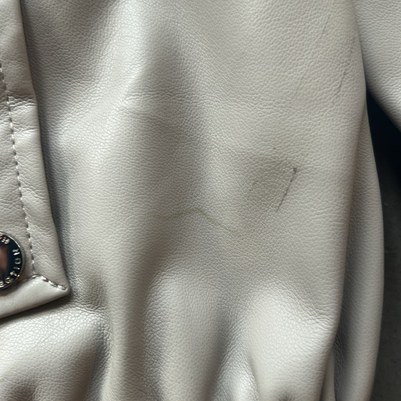 French Connection light Grey leather jacket S - Picture 4 of 8